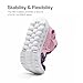 DREAM PAIRS Girls Boys Shoes Kids Tennis EZ-Ons Quicksteps School Sneakers Breathable Running Athletic Shoes,Size 4 Big Kid,Pink/Purple,KD18002-1