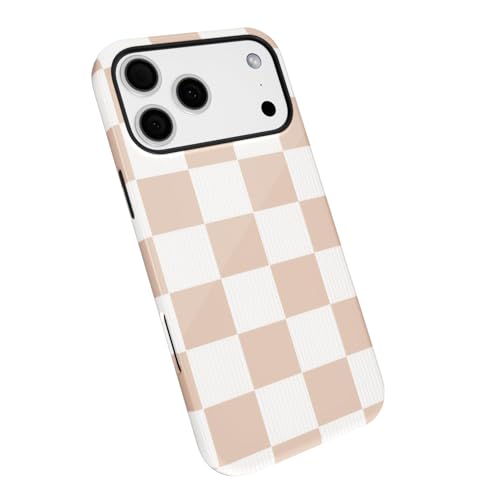 Coque iPhone 17 Pro Max fine anti-rayures au motif treillis