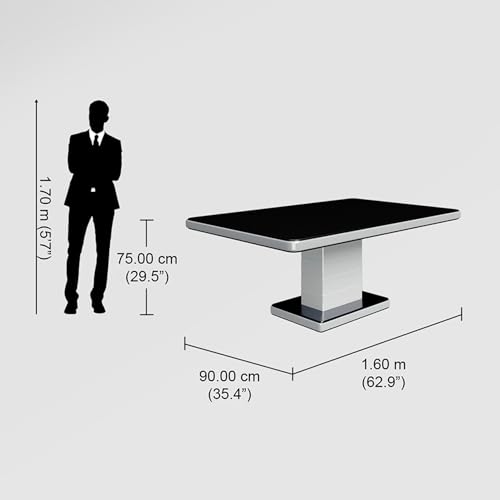 Image of Interio by Godrej Neo Dining Table (Glossy, Black)