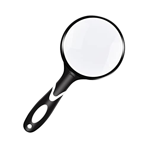 Grande loupe de lecture en verre pour livres scientifiques, journaux, lecture, insectes, passe-temps, observation de qualité supérieure