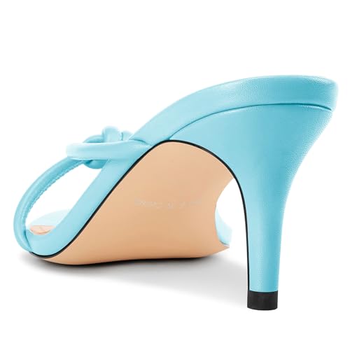 Image of NobleOnly Women's Black Kitten Heel Mule Sandals, 2.4 Inches, Open Toe, Slip On, Party, Prom, Wedding, Evening, Classic Style