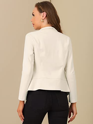 Image of Allegra K Women Faux Suede Jacket Lapel Draped Open Front Cardigan Casual Trendy Suede Blazer