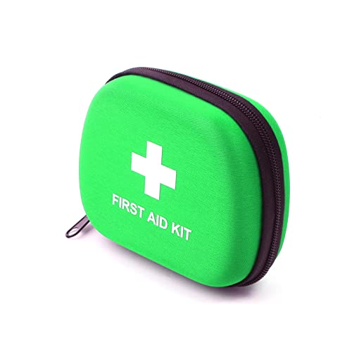 Jipemtra First Aid Hard Case Empty, Green EVA Hard Shell Medical Case for Home Health Emergency Responder, Camping, Outdoors