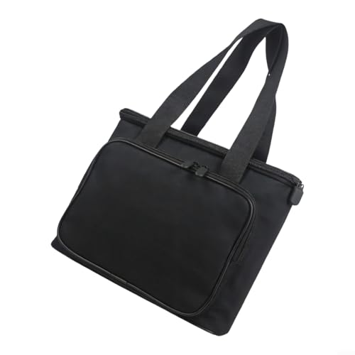 Bolsa de transporte para cafeteras individuales, bolsa de almacenamiento 350D tejido Oxford con compartimentos laterales para cápsulas y accesorios, bolsa de 30 x 12 x 24 cm, color negro