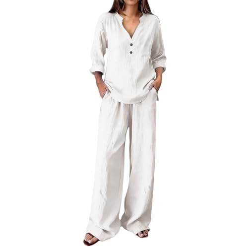 Conjunto de lino para mujer que evita el calor con máxima comodidad