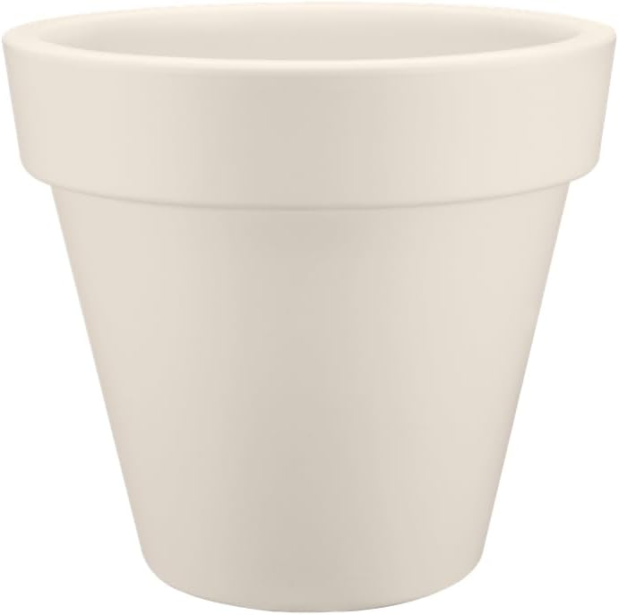 elho Pure Round 40 - Flower Pot for Indoor & Outdoor - Ø 39.0 x H 35.7 cm - White/Linen White