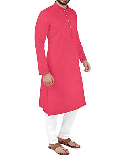 Image of Gauri Laxmi Enterprise Men Cotton Blend Straight Kurta