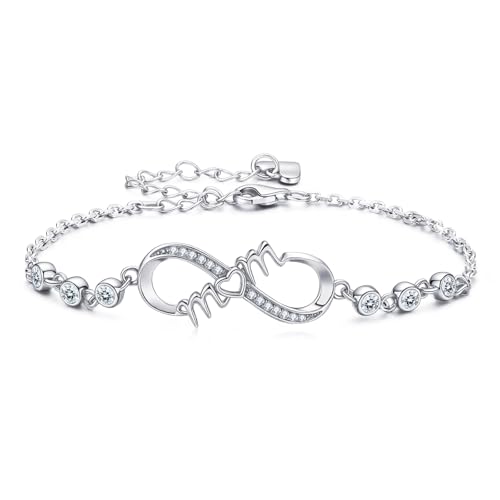 EleShow Sterling Silver Infinity Bracelet