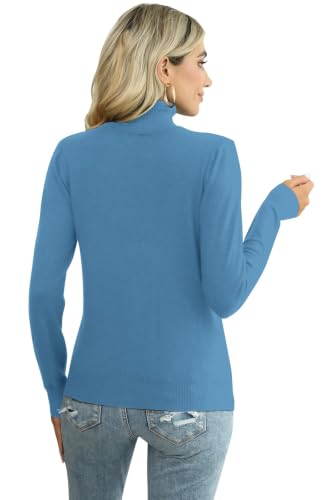 Image of SANGTREE Women's Turtleneck Sweaters Long Sleeve Pullover Tops | Breathable Lightweight Fabric| Fall Winter Fashion Outfits| Perfect for Daily,Office,Vacations,Holiday,Family Gatherings Etc.