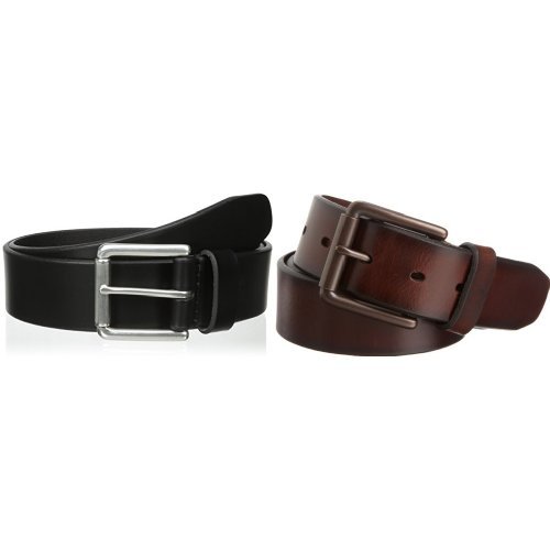 Dockers Men's Leather Bridle Belt Bundle