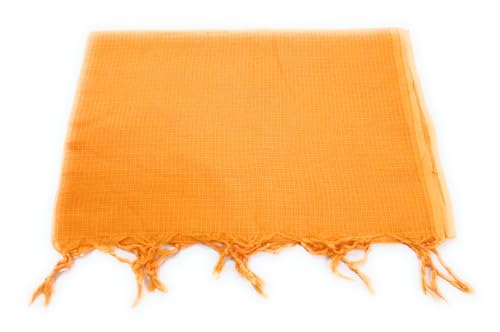 Image of Women Kota Doria Cotton Plain Full Length Dupatta - Soft, Light Weight and Transparent