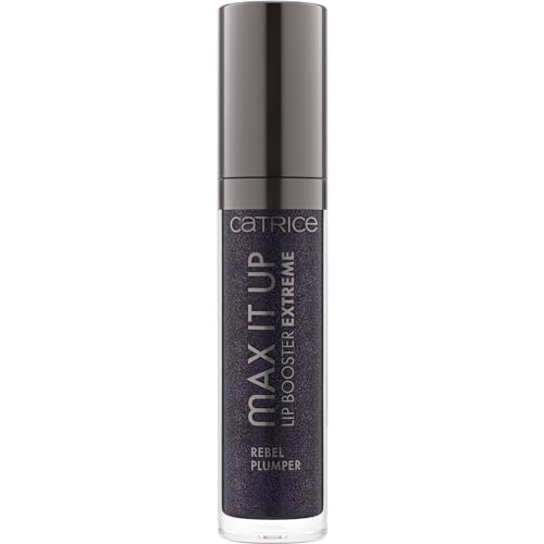 Catrice Max It Up Lip Booster Extreme, Nr. 060, Schwarz, Extremes Volumen, vergrößernd, glänzend, glitzernd, vegan, 3er Pack (3x4ml)