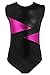 Arshiner Girl's Slim Solid Camisole Gymnastics Sleeveless Leotard,Size 130,Rose Red