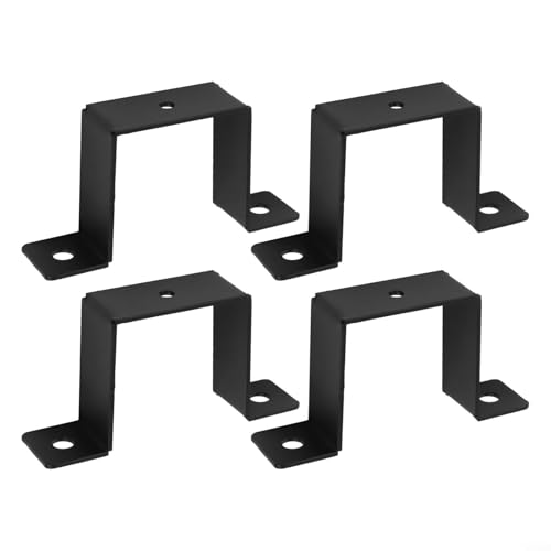 2 o 4 soportes de abrazadera de tubo cuadrados resistentes para asegurar tuberías y barandillas con seguridad mejorada (4 piezas de 2 pulgadas)
