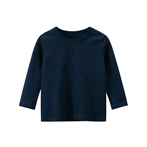 Kids Long Sleeve Sweater Crew Neck Plain Pullover Sweater Toddler Boys Fall Warm Soft Comfy Casual Boy Long Sleeve