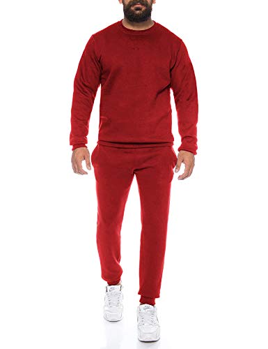 COOFANDY Men Casual Long Sleeve Sweatshirt Pants Set Loose Drawstring Trousers O-Neck Top