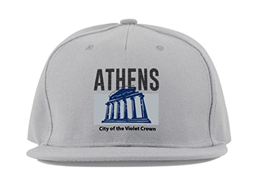 Casquette Athènes Grèce anti-transpiration en coton gris taille unique réglable unisexe