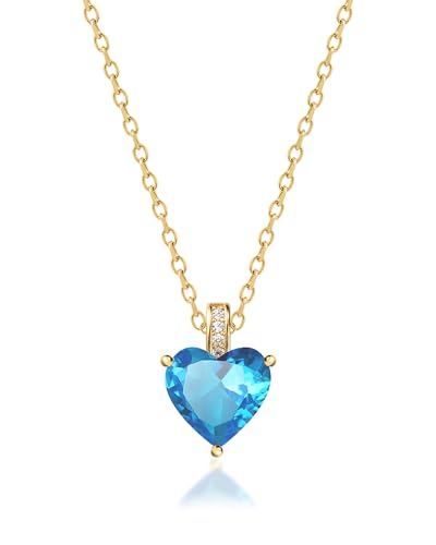 MIDDLUX Heart Necklace - December Birthstone, Love Necklace for Women, ...