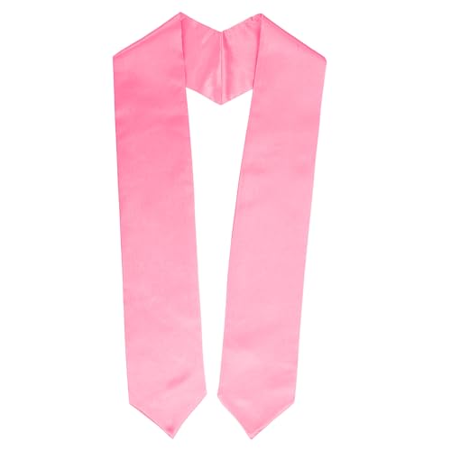 Abeillo Unisex Graduation Stole Plain Graduation Sash 2025 Honor Stole for School/Church Ceremony 60(Medium Pink)