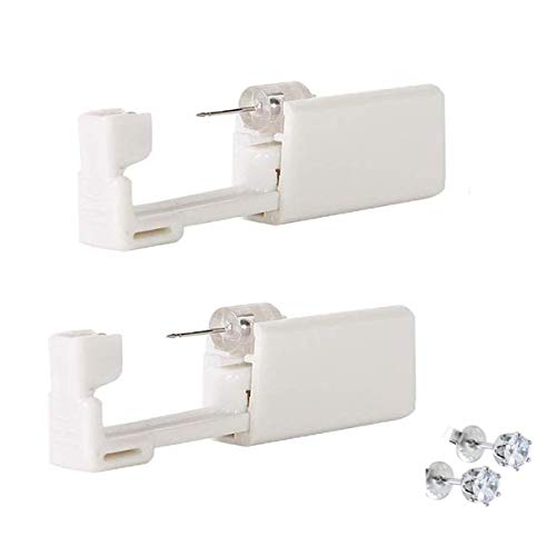 Jconly Self Ear Piercing Gun Kit - 2Pcs Ear Nose Piercing Gun With Earrings, Disposable Self Safety Ear Piercing Gun Kit …