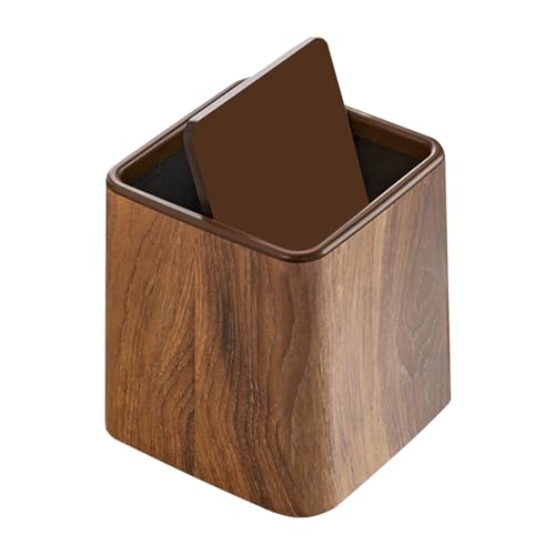 Generisch Tischmülleimer Mit Deckel Holz Papierkorb Badezimmer Mülleimer...