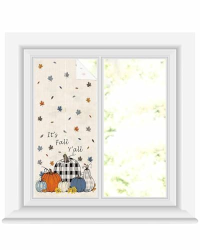 Película decorativa para ventana con diseños otoñales 17.7 x 39.3 in miniatura 1