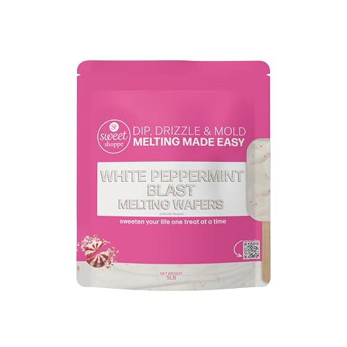 Sweet Shoppe White Peppermint Blast Flavored Melting Wafers, 5 Pounds
