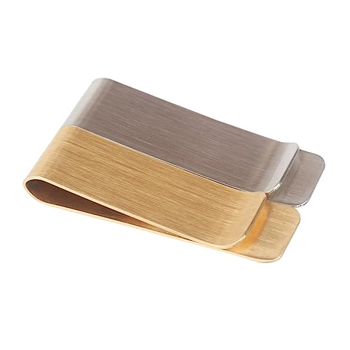 Didiseaon 2Pcs Brass Metal Cash Clips Durable Bill Clamps for Cash Cards Banknotes Stylish Tool for Outdoor Use Flexible and Practical Design