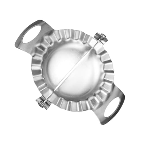 BRIGHTFUFU Stainless Steel Dumpling Maker Large Creative Dough Press Tool for Effortless Dumpling Empanada Ravioli Making Easy to Clean Crimped Design for Professional Finish Home Kitchen