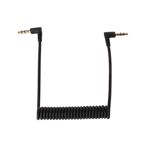 Cable AUX Jack 3.5mm macho a macho 25cm negro miniatura 1