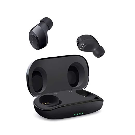 AUKEY Écouteurs Bluetooth sans Fil, Bluetooth Sport Oreillettes Intra-Auriculaires IPX5 étanche, Stéréo Haute Fidélité Portable, Contrôle Tactile et Antibruit Automatiquement, avec Étui de Chargement