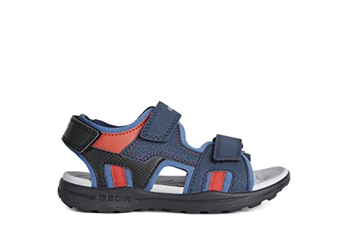 Geox J Vaniett Boy B, Sandalias Niños, Multicolor Navy Dk Blue, 35 EU