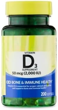 SEDLAV Vitamin D3 Supplement, 50 Mcg (2,000 IU), 200 Count Capsule Format Designed