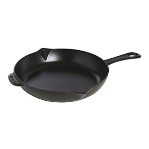 STAUB Cast Iron Fry Pan, Black, 25 cm