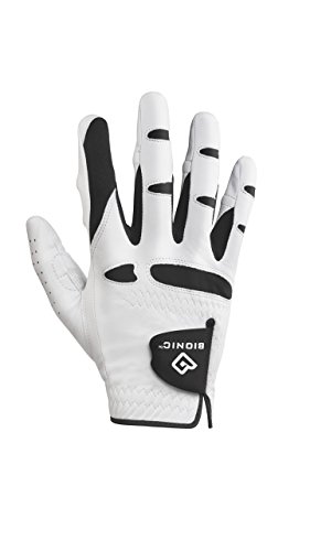 Bionic GGNMRM Men's StableGrip with Natural Fit Golf Glove, Right Hand, Medium , White