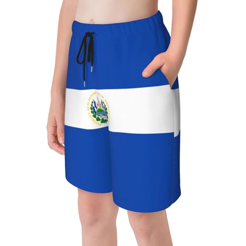 El Salvador Youth Beach Pants, Soft and Breathable, with Drawstring Waist, Suitable for Sports and Leisure.4