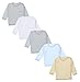 TupTam Unisex Baby Wickelshirt Langarm 5er Pack, Farbe: Junge 2, Größe: 62
