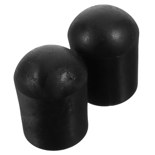 Milisten Cello Accessories 2pcs Tail Post Leather Pad Rubber Tip Non-slip Cap for Violin Bass Endpins