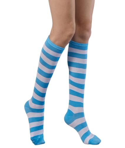 Image of Striped Knee High Socks for Women Outdoor Sport Athletic Stripe Casual Tube Socks