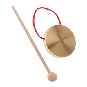 Generic Metalen handgong W / Stick Hand Music Percussion Beat Speelgoed