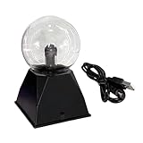 Bola de Plasma: Material de Vidrio de 12, Globo Recargable por USB | Perfectamente Ideal para Pantalla electrostática y Escritorio.