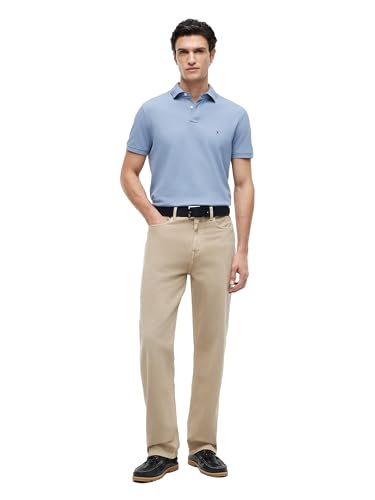 Image of Tommy Hilfiger Men's Short Sleeve Polo Shirts in Regular Fit With Stretch and Organic Pique Cotton