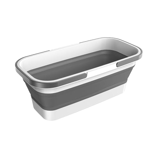 Cubo plegable – Pequeño cubo para fregona de limpieza, olla de agua exterior que ahorra espacio | Suministros de agua de silicona , bañera con asa, recipiente de agua para exteriores