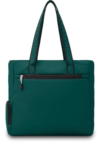 Image of Lusive's Double Pocket Handbag for Women: Stylish, Ideal Companion for Work, Travel, Polyester Material, Spacious 10-liter Capacity, 6 Pockets. (Black & Grey)