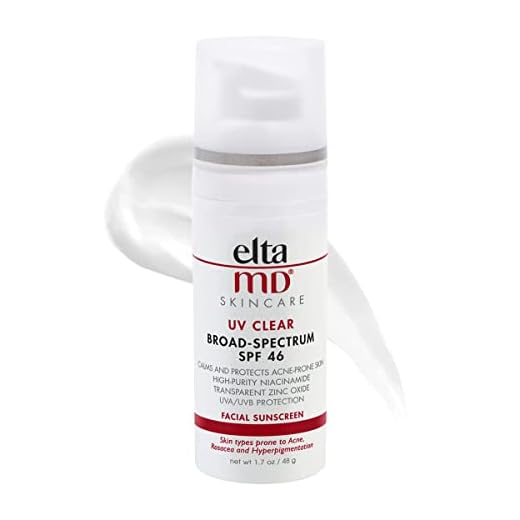 EltaMD UV Clear Face Sunscreen, SPF 46 Oil Free Sunscreen with Zinc Oxide, Protects and Calms Sensitive Skin and Acne-Prone Skin, Lightweight, Silky, Dermatologist Recommended, 1.7 oz Pump