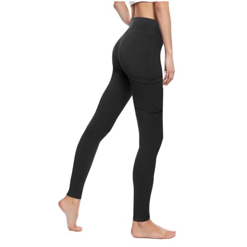 Women's Casual Yoga Pants Straight Leg High Waist Solid Sweatpants Solid Color Stretch Athletic Workout Long Pants