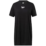 Reebok Damen T-Shirt Kleid, Schwarz, L
