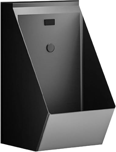 Orinal de acero inoxidable 304 sin contacto, con sensor automático, montado en la pared, para hombres, ideal para bares, hoteles y baños, elegante acabado negro