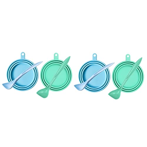 Angoily 8 Pcs Pet Can Lid Triple Cat Food