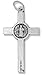 Gifts Catholic Inc. Bulk Pack of 25 - St Benedict Crucifix for Rosary Making - 1.5 Inch Silver Oxidized Crucifix for Bulk Rosary Making Supplies, Made in Italy